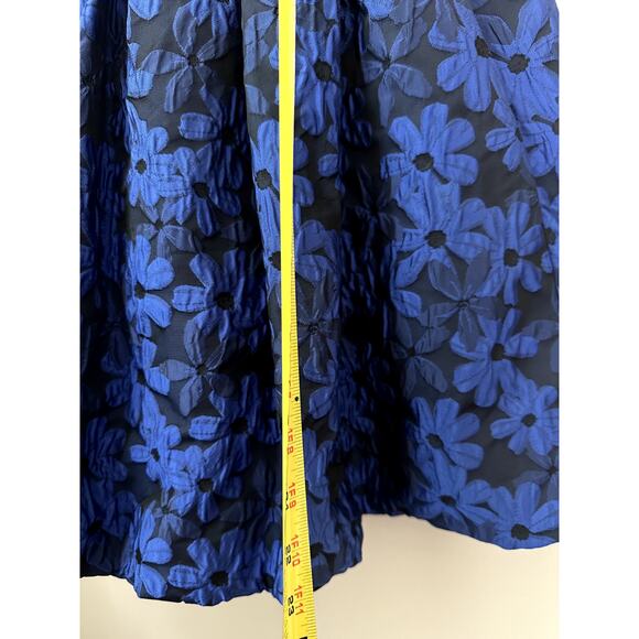 Amanda Uprichard Strapless Oscar Dress Womens S Blue Floral Mini Bubble New - Picture 2 of 6